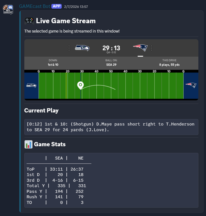 Gamecast Bot